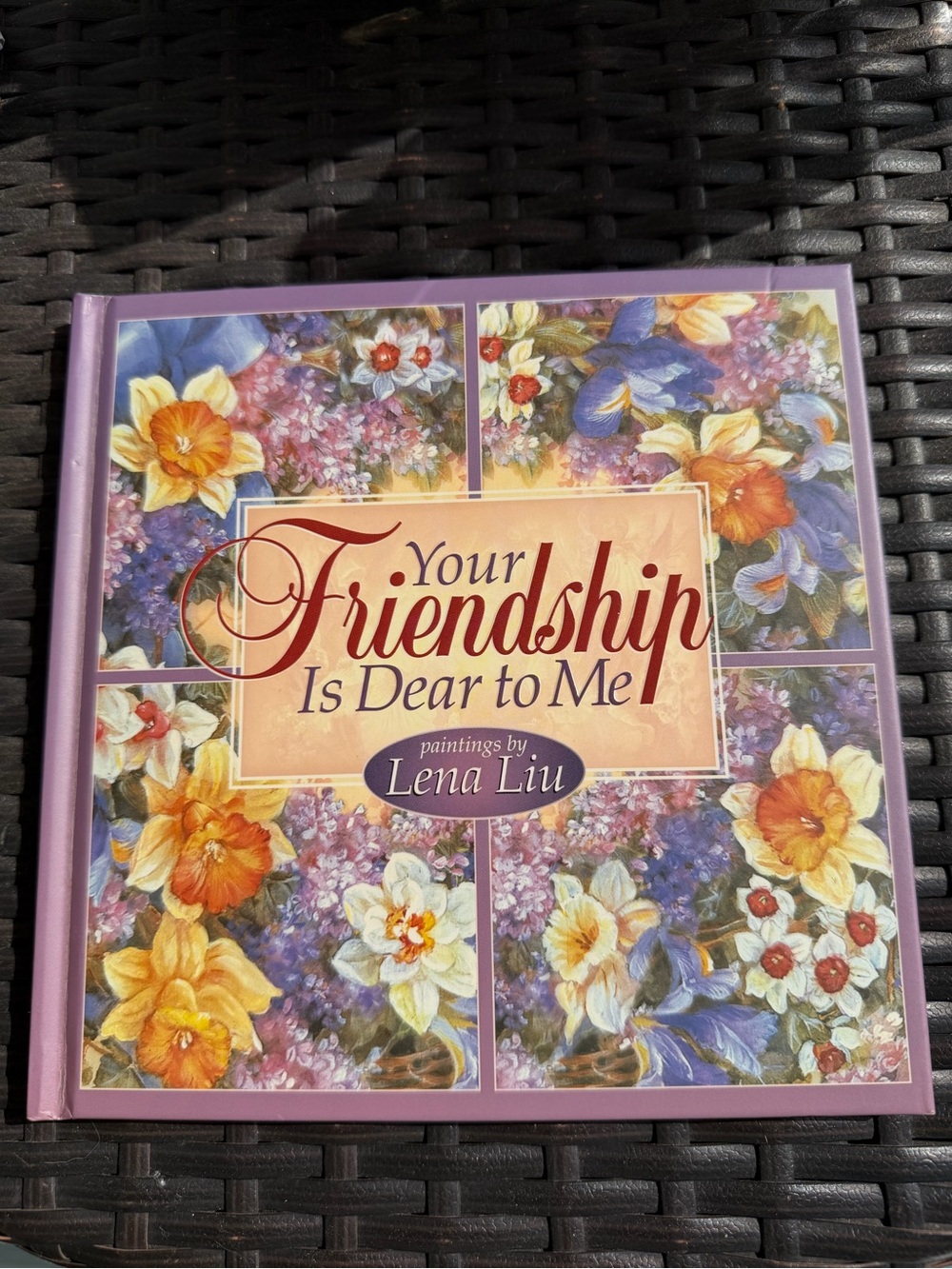 Your Friendship Is Dear to Me - Purple Floral Decorative Book